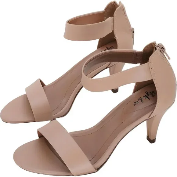 Style Co Paycee Two-Piece Dress Sandals Soft Nude Heels US 5.5 - Picture 2 of 6